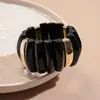 Pulseira Elástica de Resina com Emendas Transfronteiriça Europeia e Americana Pulseira de Alto Nível de Luxo Leve Moda Simples Versátil Joia de Mão Atacado Mulheres