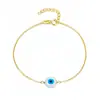 Pulsera de Cadena Azul Ojo de Concha de Gama Alta Retro Joyería Pulsera Ojo del Diablo Pulsera Ojo Mágico de la Palma
