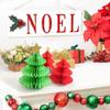 Decoraciones de Bolas de Panal Navideñas Tema de Fiesta Navideña Adornos de Bolas de Panal Arreglo de Lugar Guirnalda de Papel para Árbol de Navidad