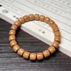 Pulseira de Sândalo Preto de Corte Reto com Contas Cilíndricas Vintage de Alta Densidade, Contas de Oração de Sândalo Roxo, Pulseira Simples Unissex Venda por Atacado