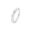 Juego de Anillos de Pareja Tallados en Plata de Ley s999 para Hombres y Mujeres Estilo Coreano de Alta Gama Tendencia Diseño Geométrico Anillo Ajustable Venta al por Mayor