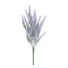 Decoración de boda, flores falsas, flores de plástico, decoración de mesa, arreglo floral en maceta, accesorios, 5 tenedores, flocado, simulación, lavanda, trigo