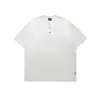 Beijie Moda Masculina 2026 Verão Nova Camiseta Masculina de Manga Curta com Gola Henley Simples Lavada Cor Sólida Top de Meia Manga
