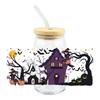 Halloween UV DTF transfer cristal transparente adesivo etiqueta copo de vidro decorativo material para diário de bordo atacado transfronteiriço