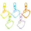 Llaveros de Gato KT de Dibujos Animados Lindos y Coloridos con Lazo Accesorios Colgante de Cuentas Hecho a Mano DIY Materiales Decorativos Venta al por Mayor