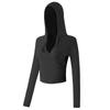 Ropa de Yoga con Capucha Nueva 2025 para Mujer, Secado Rápido, Aspecto Adelgazante, Camisetas Deportivas de Manga Larga para Correr, Pilates, Deportes, Ropa de Entrenamiento Fitness