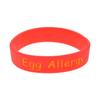 Pulsera de Silicona Alerta Médica Alergia al Huevo para Niños y Niñas Tamaño Pulsera Lenguaje de Advertencia Círculo de Mano