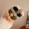 Faixa de Cabelo de Lã Exquisita com Strass de Alta Qualidade para Mulheres no Outono e Inverno com Elástico de Cabelo para Rabo de Cavalo Alto Que Não Machuca o Cabelo Faixa de Cabeça