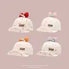 Gorra con Visera para Bebé Niña, Sombrero de Sol para Bebé de Primavera y Otoño, Gorra de Béisbol para Bebé Niña con Lazo, Visera Suave, Linda para Bebés y Niños Pequeños
