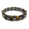 Puesto suministro venta caliente hierro negro piedra media luna pulsera pieza generosa dos agujeros tres agujeros pulsera colorida venta al por mayor
