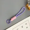 Cordão Minimalista Criativo para Celular Porta-Cartão de Boneca Chaveiro de Passagem de Embarque para Mochila Pingente de Corda Trançada Colorida