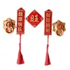 Pegatinas Creativas de Marca China para Refrigerador Ping An Feliz Año Nuevo Festivas Pegatinas Magnéticas de Resina para Refrigerador Pegatinas Decorativas para el Hogar