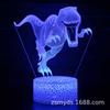 Luz de Noche de Dinosaurio, Lámpara de Mesita de Noche Led Táctil con Mando a Distancia, Luz Ambiental de Colores, Regalo para Niños, Artículo Popular de Venta Transfronteriza