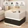 Mesita de Noche Inteligente Moderna Minimalista de Madera Maciza con Lujo Ligero Multifuncional Carga Inalámbrica Bluetooth Mesita de Noche Inteligente