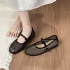 Zapatos Planos Mary Jane Estilo Chanel Vintage 2026 Verano Nuevos Franceses para Mujer, Versátiles con Faldas, Zapatos de Boca Baja