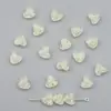 Cuentas acrílicas de palomitas de maíz con forma de corazón pequeño de color, cuentas agrietadas, accesorios para pulseras y pendientes hechos a mano.