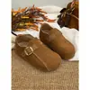 2025 Nova Roupa de Inverno Estilo Floresta Sapatos Planos de Cobertura Total, Solas Grossas, Aumento Interno, Sapatos Birkenstock Retros e Bonitos para Mulheres