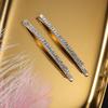 Jinzhini jennie mismo pasador de pinza con pedrería Corea del Sur Celebridad de Internet Súper Brillante Pinza con incrustaciones de diamante pinza lateral accesorios para el cabello para mujeres