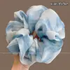 Goma para el pelo con estampado de leopardo marrón para otoño e invierno para mujer, scrunchie elegante y sofisticado para peinados de moño