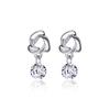 Pendientes de Plata de Ley 925 Retorcidos con Circonita Estilo Coreano para Mujer, Estilo de Nicho, Lujo Ligero, Sensación de Alta Gama, Pendientes de Botón, Joyería de Moda