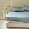 2026 Nuevo Modelo Grado A Algodón Puro Satén de Xinjiang Algodón de Fibra Larga Sábana Ajustable Color Sólido Cubre Cama de Algodón Puro Protector de Colchón Juego de Tres Piezas
