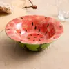 Plato de Sombrero de Paja con Sandía Pintado a Mano de Fábrica Color Bajo Esmalte Plato de Cerámica Plato Doméstico para Verduras Plato Hondo Restaurante Plato de Ensalada de Alto Valor