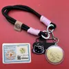 Pingente Chaveiro de Ouro Puro 999 Corrente para Celular para Colegas de Classe, Amigos e Melhores Amigos, Presentes Atacado para Transmissões ao Vivo