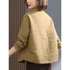 Chaqueta Acolchada de Algodón para Madres de Mediana Edad, Nuevo Estilo Popular Otoño e Invierno 2025, Top Corto Casual de Otoño Temprano, Versión Coreana