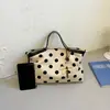 Bolsa Tote Pequena para Trabalho, Nova Moda Verão 2026 Feminina com Bolinhas, Bolsa de Ombro Exquisita para o Dia a Dia