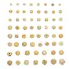 Cuentas Espaciadoras Chapadas en Oro Real de 18 Quilates que Conservan el Color Pulsera de Perlas Accesorios Hechos a Mano DIY Pulsera Collar Base de Flor Accesorios de Joyería