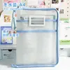 Bolsa sellada para documentos simple de malla A5, bolsa para guardar exámenes A4, bolso de mano transparente multicapa para estudiantes, bolso de mano en forma de L