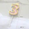 Bolo de Assar Decorativo Cartão Vazado com Lantejoulas Arco-Íris Aniversário Bebê de Um Ano Festa Cartão para Bolo Fantasia