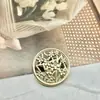 Botón Hueco de Metal Moda Viento de Palacio Flor de Ciruelo Botón Decorativo Abrigo Suéter Prendas de Punto Hebilla Cosida a Mano