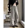 Calça Masculina Casual Nova Coleção Primavera/Outono 2026 Estilo Old Money Padrão Espinha de Peixe, Caimento Fluido Wide-Leg Corte Reto Texturizada Longa