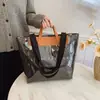 Bolsa Tote de Papel Kraft Lavável Transparente, Bolsa de Mão Grande Capacidade para o Dia a Dia, Disponível para Envio Transfronteiriço, Atacado Multicor em Estoque