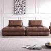 Sofá Minimalista Italiano de Cuero Genuino, Cuero Vacuno Flor Superior Moderno Simple Bloque Tofu Lawrence Sala de Estar Sofá Modular Cúbico