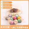 Fábrica en Stock Juguetes de madera para niños manualidades de nueces decoración empaque en bolsa de algodón juguetes educativos de graffiti diy