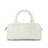 Bolsa Boston Personalizada Bolsa de Bolos Retro Piel de Vaca de Primera Capa Cuero Genuino Bolsa para Mujer Bolso de Mano Cruzado Procesamiento OEM