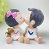 Muñeca de Propuesta para Pareja del Día de San Valentín de Tanabata Muñeca Besándose Adornos Decorativos para Pastel LOVE TE AMO Enchufe de Cumpleaños