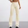 Calças de Yoga Flares Mais Vendidas em Estoque com Sensação de Pele, Cintura Alta, Levanta Bumbum, Elásticas, Secagem Rápida, Calças de Ginástica Justas, Calças Longas Esportivas de Perna Reta