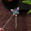 Nuevo Pasador de Pelo con Borla Estilo Chino para Mujer Pin Antiguo de Mariposa para el Pelo Accesorios para el Cabello Hanfu Pasos Arriba Accesorios de Pelo de Alta Gama Vintage