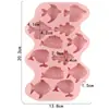 Dubi Kit com 12 Peças Animais Marinhos Estrela do Mar Concha Peixe Molde de Silicone para Bolo Molde para Sabonete Artesanal Molde para Chocolate