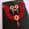 Set de Aretes y Collar de Perlas con Incrustaciones de Diamantes Vintage, Cadena Retro para Clavícula de Alta Resistencia, Set de Joyería Versátil de Lujo Ligero para Mujeres