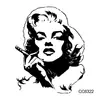 Pegatinas de Tatuaje Minimalistas Personalizadas en Blanco y Negro, Pegatinas de Tatuaje Temporales, Pegatinas de Tatuaje Impermeables de Estilo Fresco en Stock para Halloween