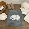 Conjunto de Tres Piezas de Chaleco de Punto para Bebé Niño Super Lindo de Principios de Primavera Chaleco de Dibujos Animados Lindo para Bebé Camisa Base Versátil Pantalones Casuales