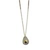 Collar de concha francesa de aguacate de alta gama, lujo ligero, cadena de clavícula femenina, colgante chapado en acero de titanio y oro de 18 quilates, elegante, para todo tipo de atuendos