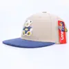 Gorra de béisbol de oso súper linda primavera y verano nuevo sombrero de sol para niños moda bebé visera plana sombrero hip-hop venta al por mayor