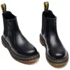 Botines Chelsea de Cuero Suave 2976 para Mujer, Botas de Motocicleta para Pareja, Botines Cortos Británicos de Cuero Genuino para Hombre, Zapatos de Cuero Casuales Unisex de Talla Grande