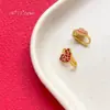Fivela de Pérola Flor Pequena Estilo Antigo Banhada a Cobre Cor 18K Duradoura Acessórios para Qipao, Fivela de Fecho, Fivela Conector DIY, Acessórios para Joias