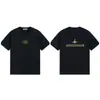 Camiseta Pesada Stone 260g com Estampa de Bússola com Logo, Caimento Solto, Estilo Tendência para Casal, Manga Curta, Unissex